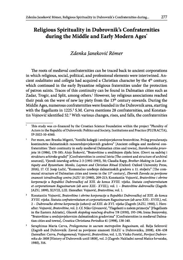 (PDF) Religious Spirituality in Dubrovnik's Confraternities during the ...