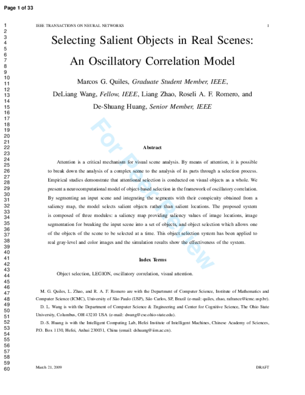 (PDF) Selecting salient objects in real scenes: An oscillatory ...