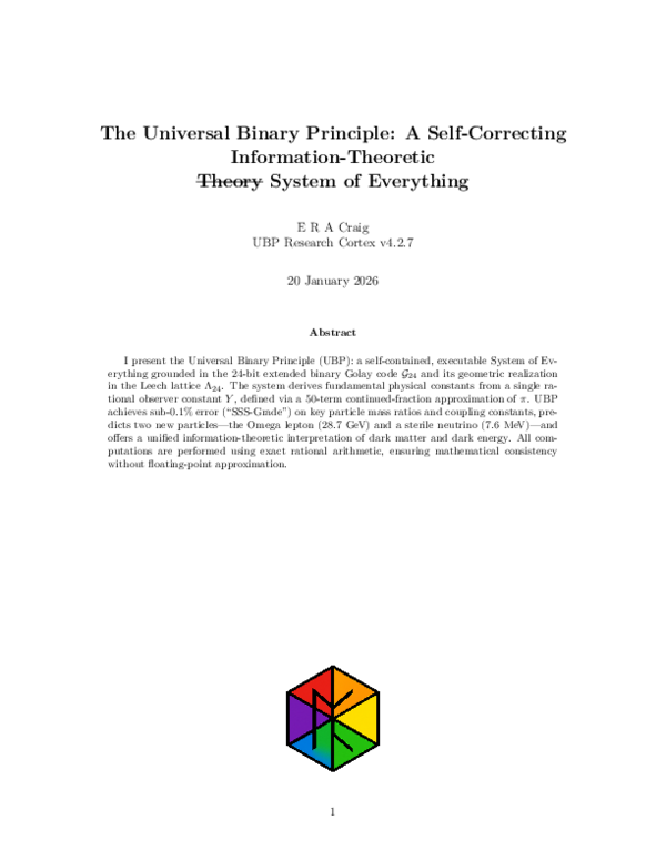 (PDF) The Universal Binary Principle: A Self-Correcting Information ...