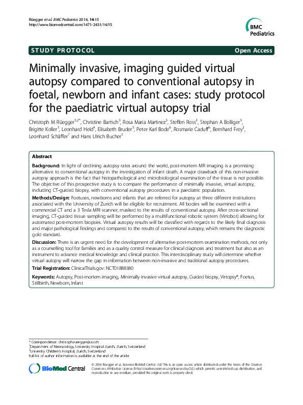 (PDF) Minimally invasive, imaging guided virtual autopsy compared to ...