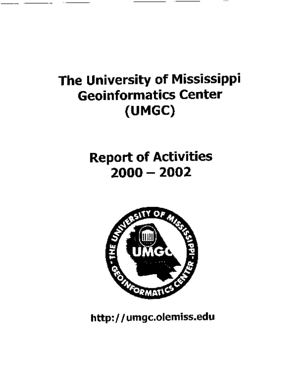 (PDF) The University of Mississippi Geoinformatics Center (UMGC)