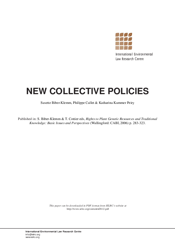 (PDF) New collective policies