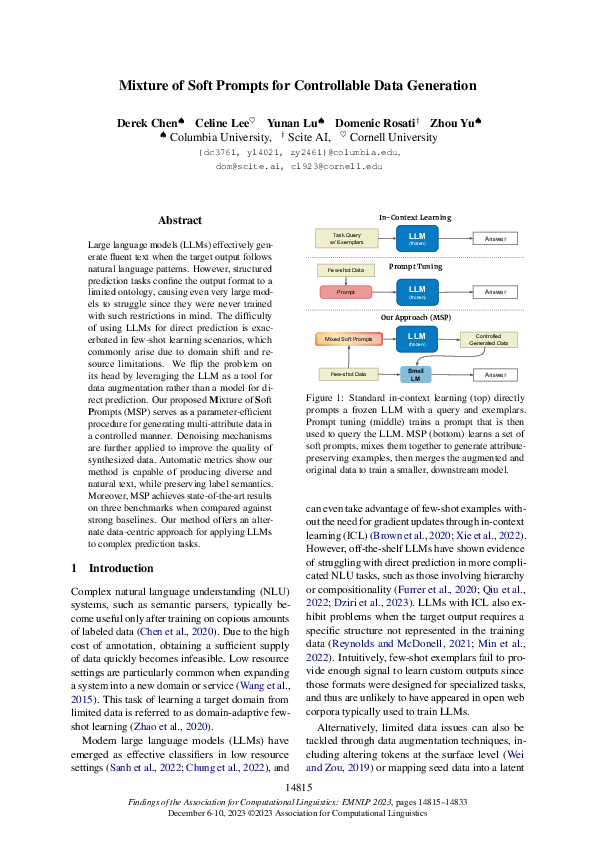 (PDF) Mixture of Soft Prompts for Controllable Data Generation
