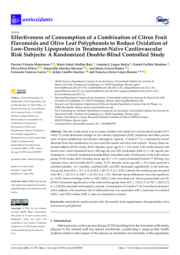 (PDF) Effectiveness of Consumption of a Combination of Citrus Fruit ...