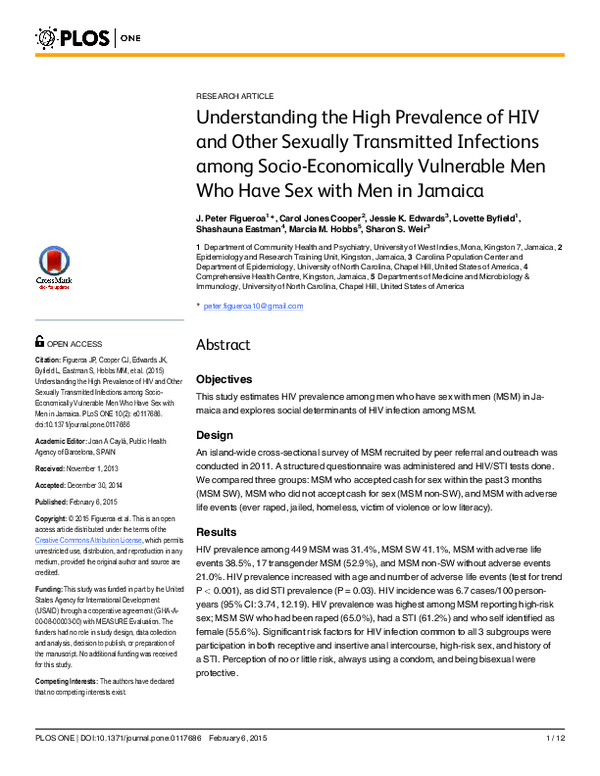 (PDF) Understanding the High Prevalence of HIV and Other Sexually ...