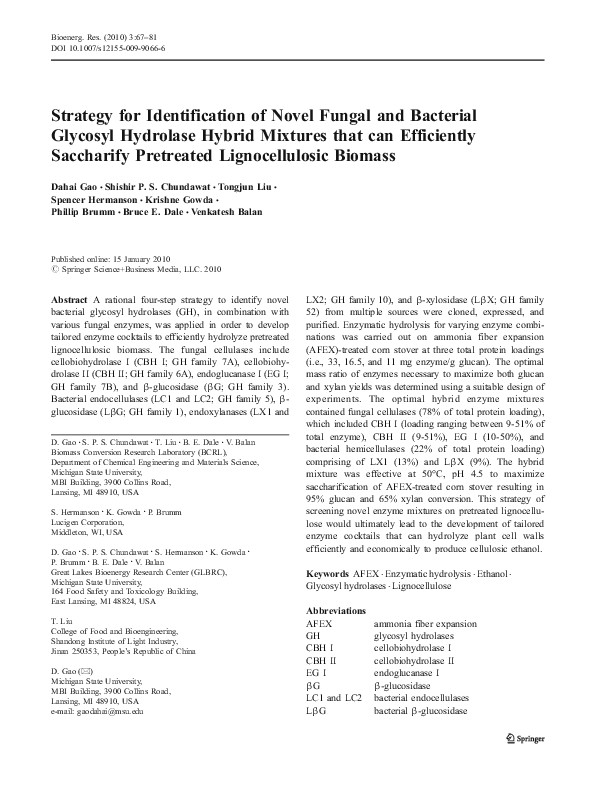 (PDF) Strategy for Identification of Novel Fungal and Bacterial ...