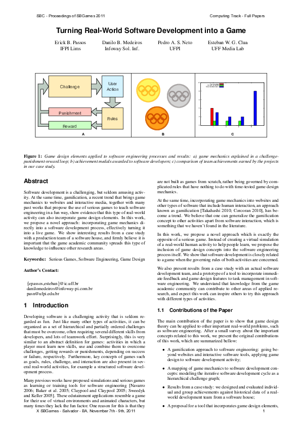 (PDF) Turning Real-World Software Development into a Game