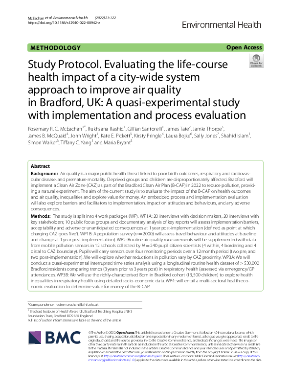 (PDF) Study Protocol. Evaluating the life-course health impact of a ...