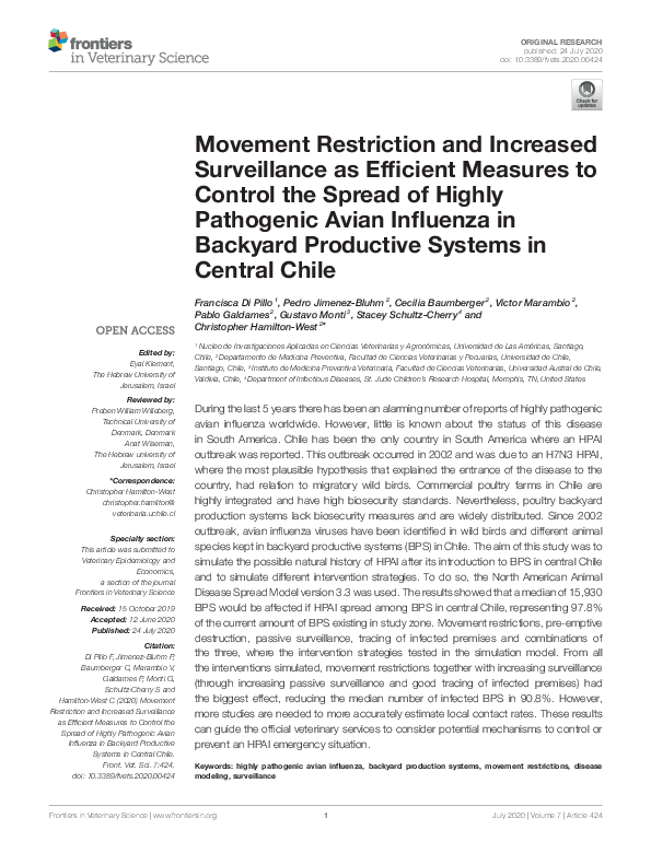 (PDF) Movement Restriction and Increased Surveillance as Efficient ...
