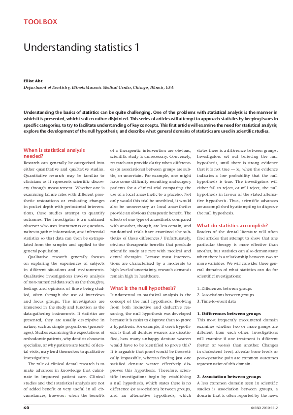 (PDF) Understanding statistics 1