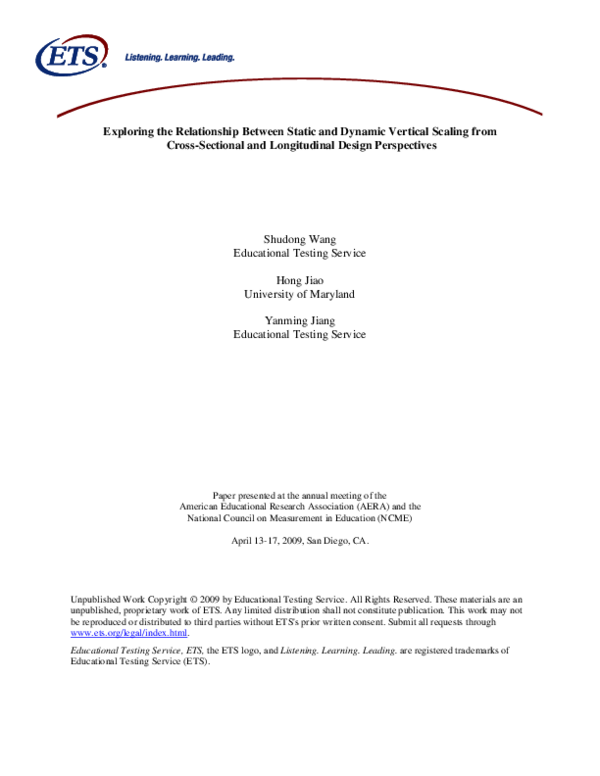 (PDF) Exploring the Relationship Between Static and Dynamic Vertical ...