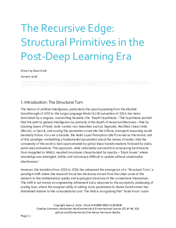 (PDF) The Recursive Edge: Structural Primitives in the Post-Deep ...