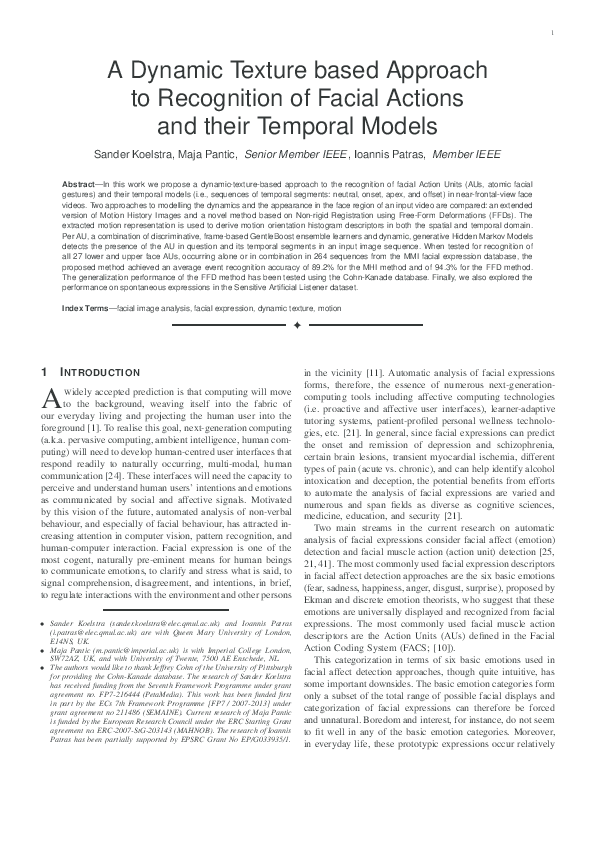 (PDF) A Dynamic Texture Based Approach to Recognition of Facial Actions ...