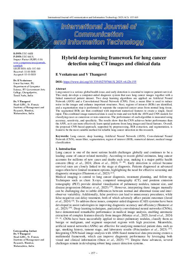 (PDF) Hybrid deep learning framework for lung cancer detection using CT ...