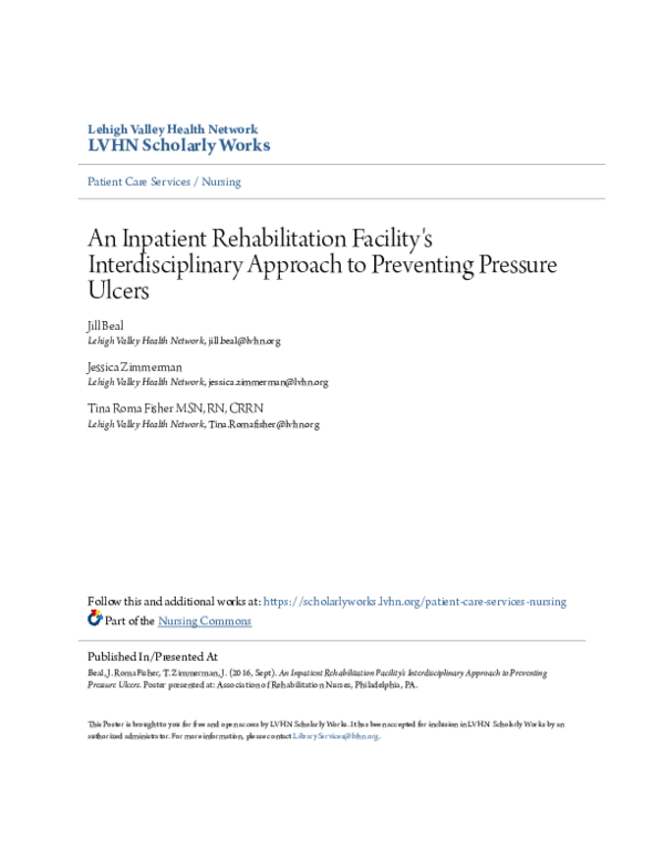 (PDF) Knowledge, attitudes and barriers towards prevention of pressure ...