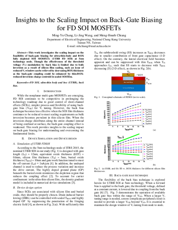 (PDF) Insights to the Scaling Impact on Back-Gate Biasing for FD SOI ...
