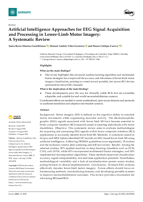 (PDF) Artificial Intelligence Approaches for EEG Signal Acquisition and ...