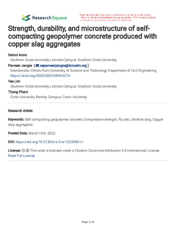 (PDF) Strength, durability, and microstructure of self-compacting ...