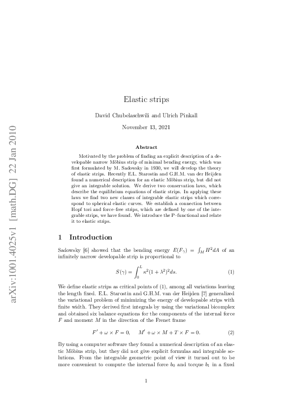 (PDF) Elastic strips