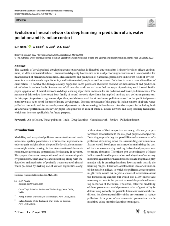 (PDF) Evolution of neural network to deep learning in prediction of air ...