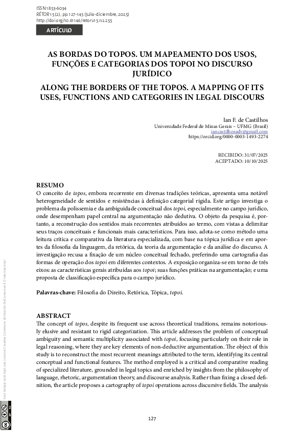 (PDF) AS BORDAS DO TOPOS: UM MAPEAMENTO DOS USOS, FUNÇÕES E CATEGORIAS ...