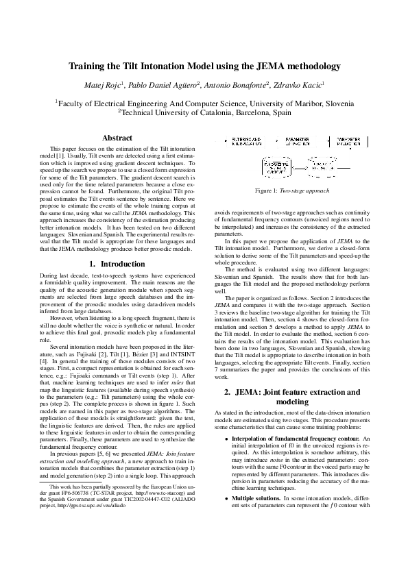 (PDF) Training the tilt intonation model using the JEMA methodology