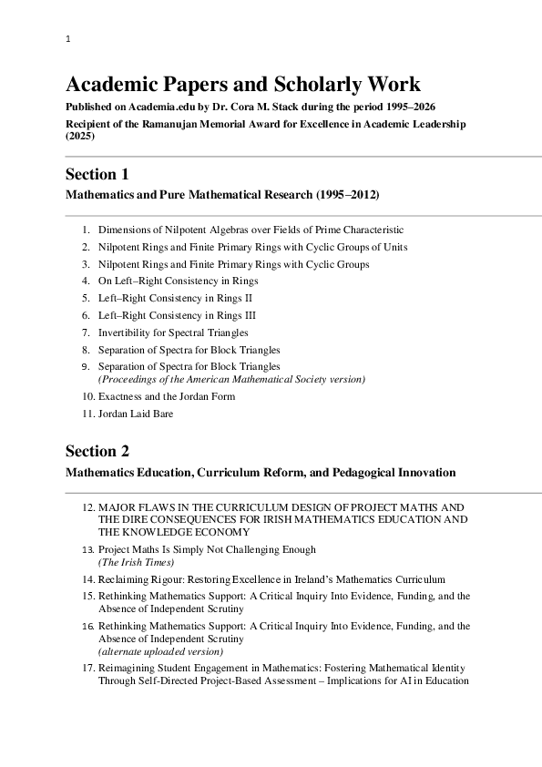 (PDF) Academic Papers and Scholarly Work