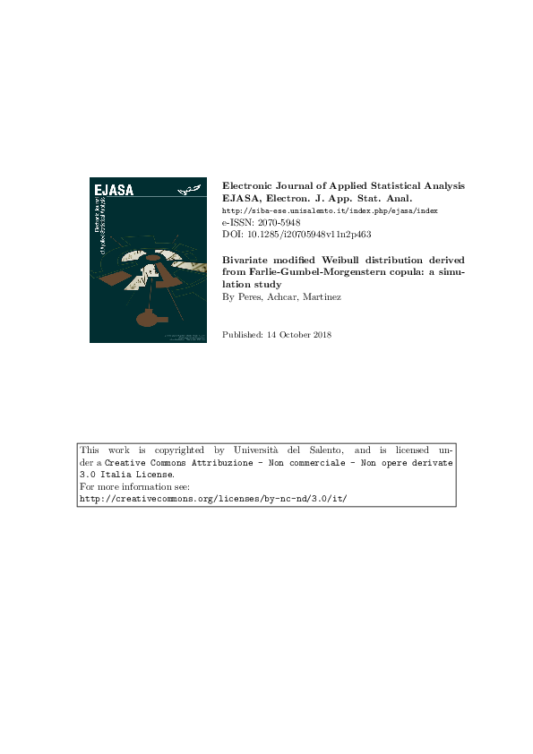 (PDF) Bivariate Modified Weibull Distribution Derived From Farlie ...