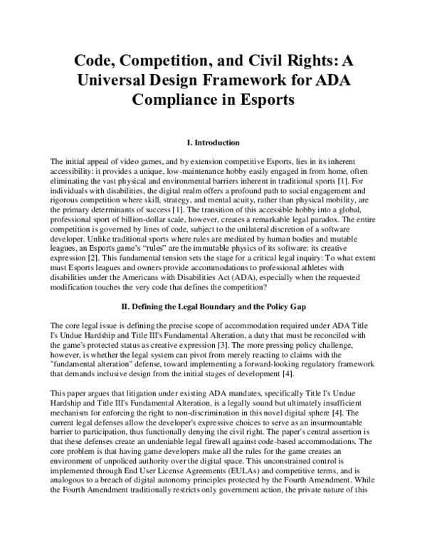 (PDF) Code, Competition, and Civil Rights: A Universal Design Framework ...