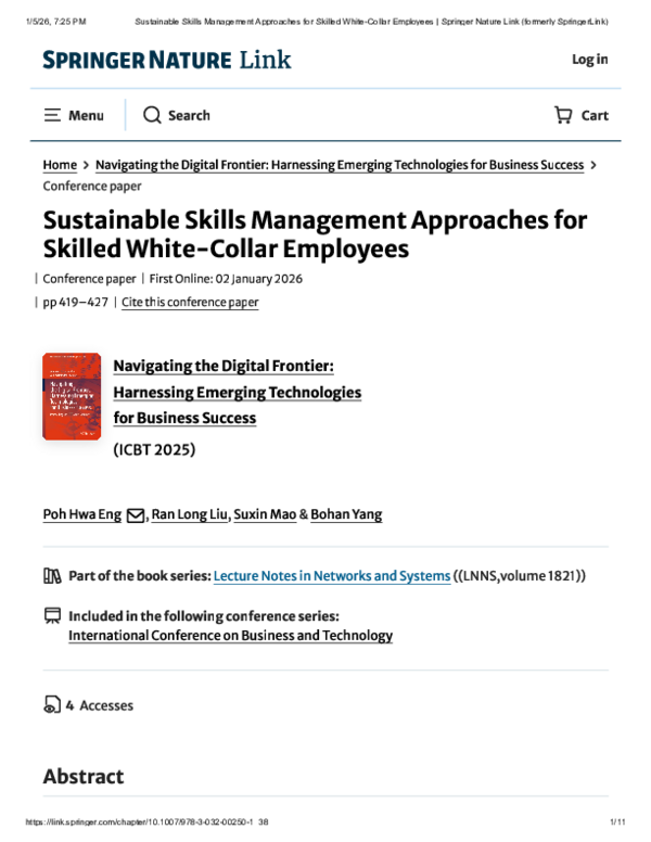 (PDF) Sustainable Skills Management Approaches for Skilled White Collar ...