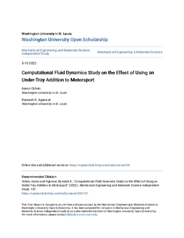 (PDF) Computational Fluid Dynamics Study on the Effect of Using an ...