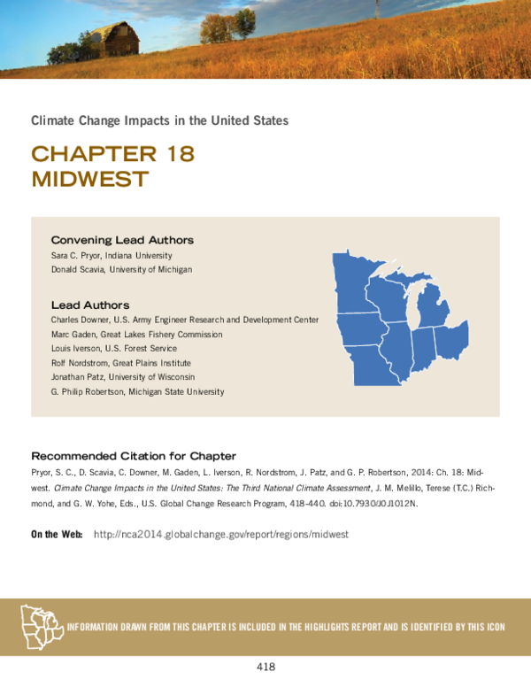 (PDF) Ch. 18: Midwest. Climate Change Impacts in the United States: The ...