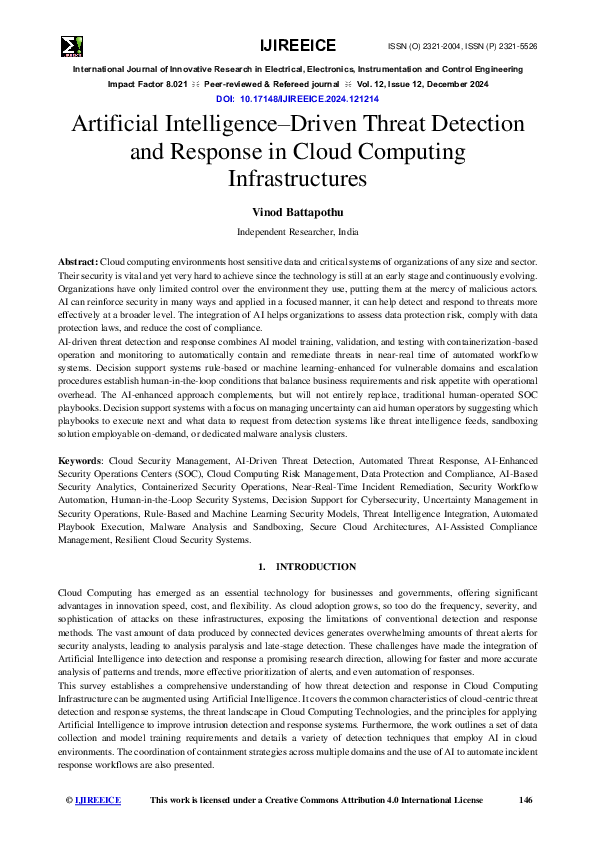 (PDF) Artificial Intelligence-Driven Threat Detection and Response in ...