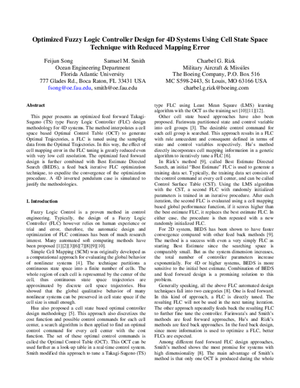 (PDF) Optimized fuzzy logic controller design for 4D systems using cell ...