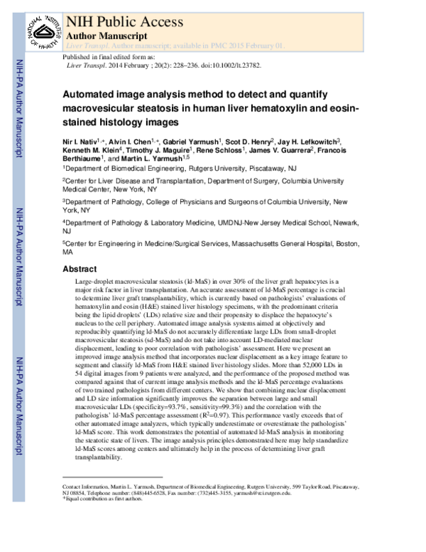 (PDF) Automated image analysis method for detecting and quantifying ...