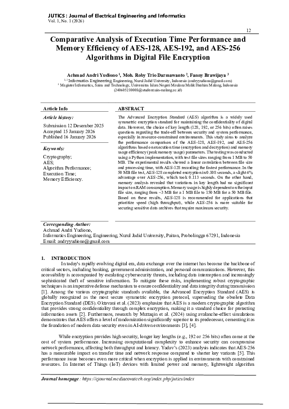 (PDF) Comparative Analysis of Execution Time Performance and Memory ...