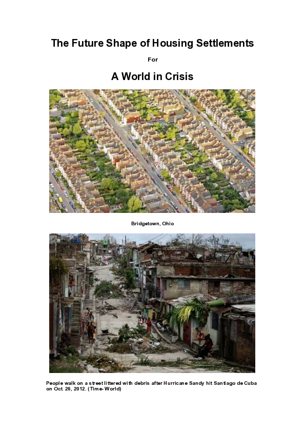 (PDF) The Future Shape of Housing Settlements for a World in Crisis