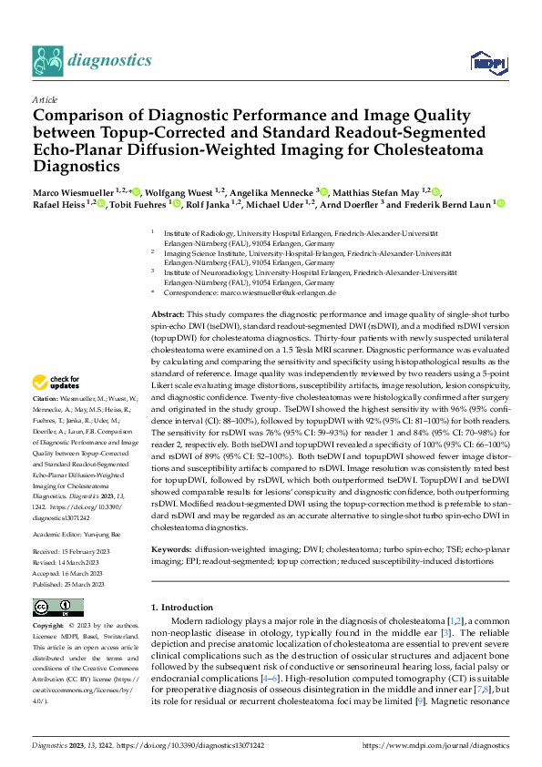 (PDF) Comparison of Diagnostic Performance and Image Quality between ...
