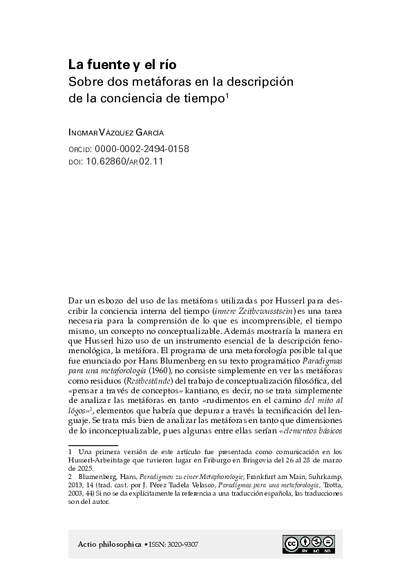 (PDF) La fuente y el río: Sobre dos metáforas en la descripción de la ...