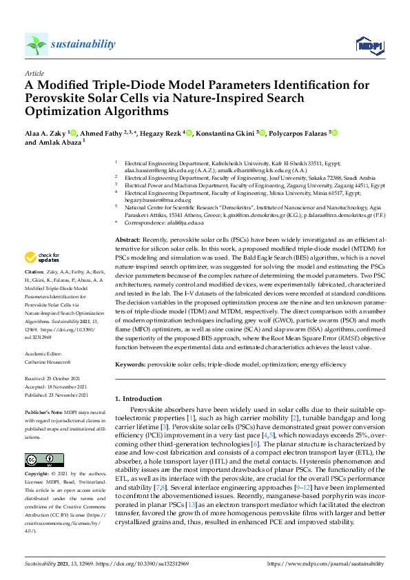 (PDF) A Modified Triple-Diode Model Parameters Identification for ...