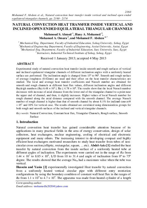 (PDF) Natural Convection Heat Transfer Inside Vertical and Inclined ...
