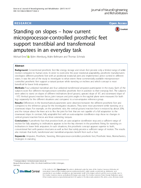 (PDF) Standing on slopes – how current microprocessor-controlled ...