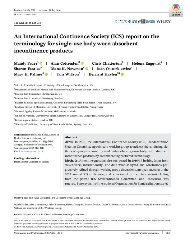 (PDF) An International Continence Society (ICS) report on the ...