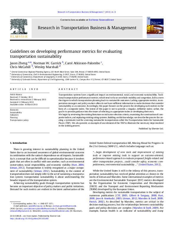 (PDF) Guidelines on developing performance metrics for evaluating ...