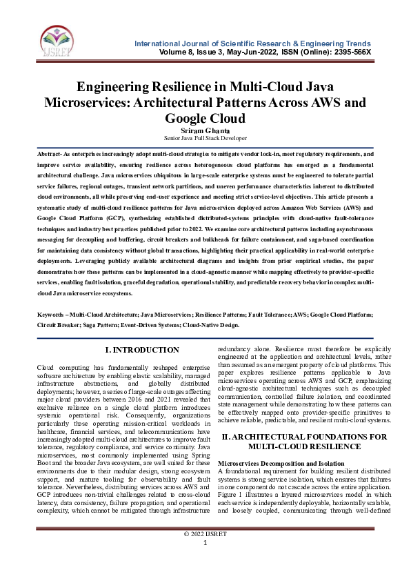 (PDF) Engineering Resilience in Multi-Cloud Java Microservices ...