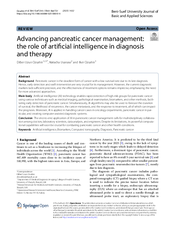 (PDF) Advancing pancreatic cancer management: the role of artificial ...