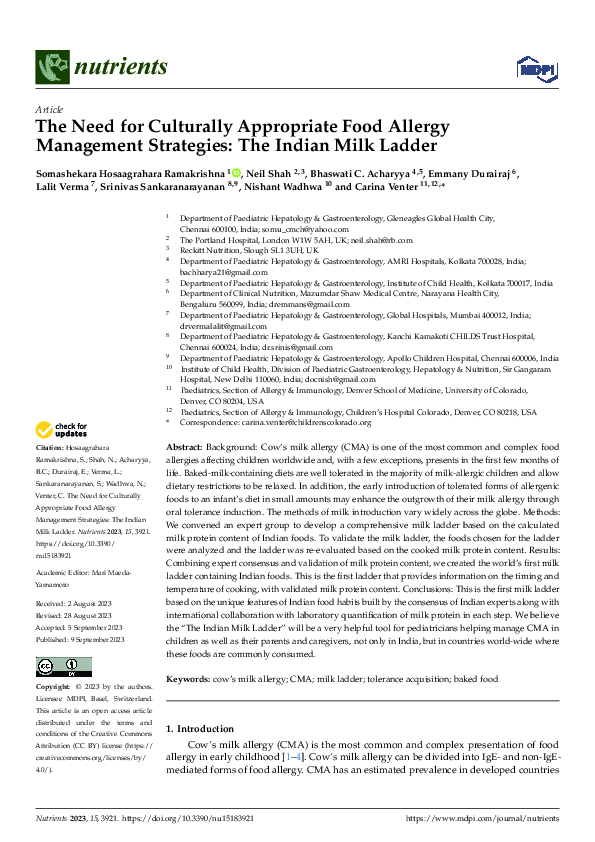 (PDF) The Need for Culturally Appropriate Food Allergy Management ...
