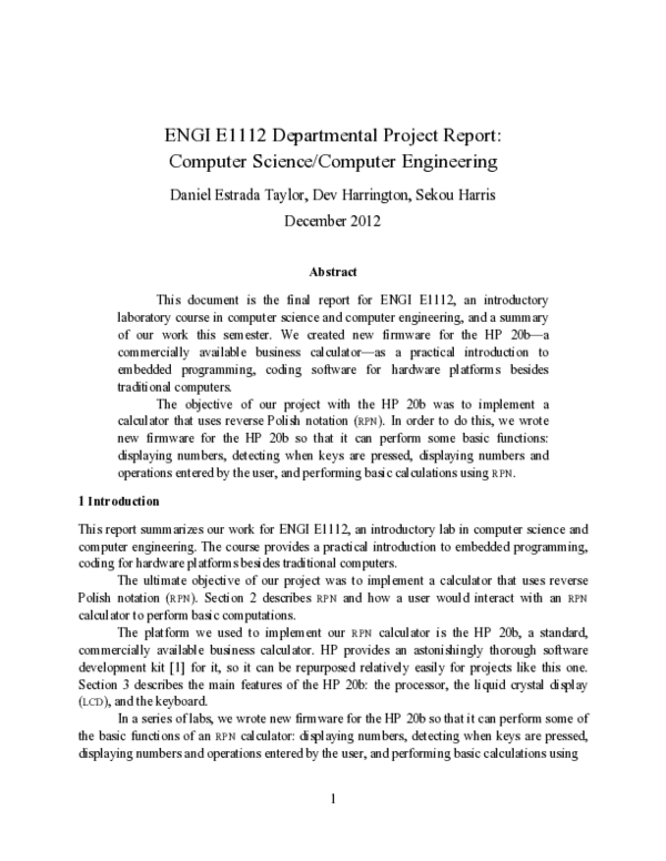 (PDF) ENGI E1112 Departmental Project Report: Computer Science/Computer ...