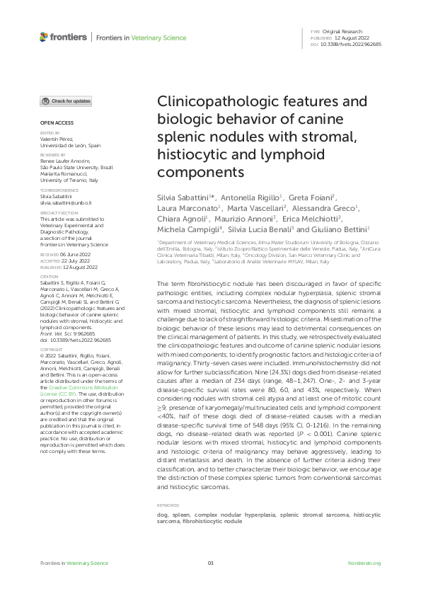 (PDF) Clinicopathologic features and biologic behavior of canine ...