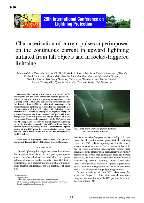 (PDF) Characterisation of current pulses superimposed on the continuous ...